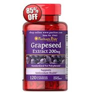 Puritan's Pride Satisfaction Guaranteed or Your Money Back Grapeseed Extract 200 mg