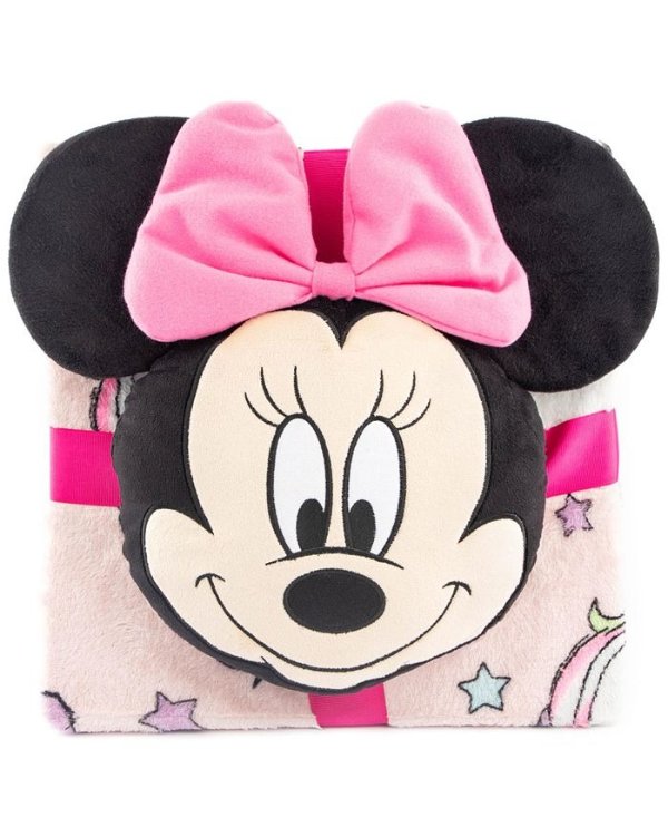 CLOSEOUT! Minnie Mouse 2-Pc. Pillow & Blanket Nogginz Set