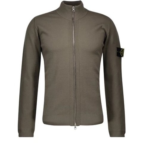 Stone IslandZipped wool cardigan