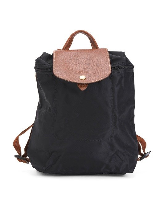 Nylon Le Pliage Original Backpack With Leather Trim