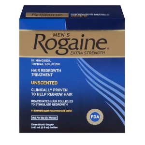 Rogaine for Men Hair Regrowth Treatment, Original Unscented, 2 Oz, Three Month Supply