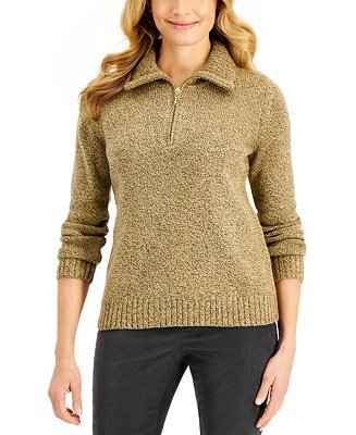 Zippered-Neck Sweater, Created for Macy's