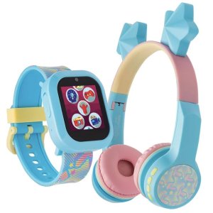 iTech Jr Kids Smartwatch + Bluetooth Speaker/Headphones Set