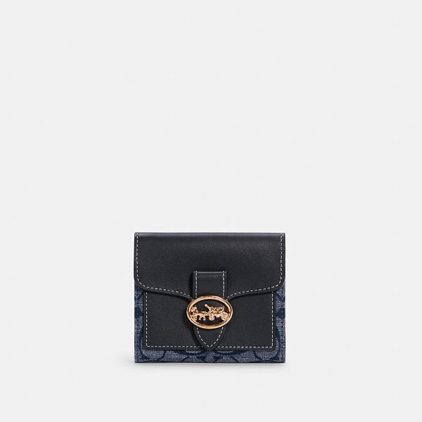 Georgie Small Wallet in Signature Chambray