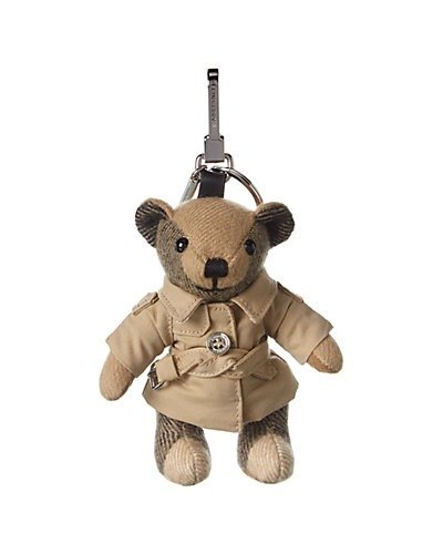 Thomas Bear Cashmere Charm In Trench Coat / Gilt