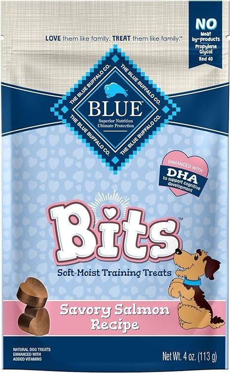 BLUE Bits Natural Soft-Moist Training Dog Treats, Salmon Recipe 4-oz bag