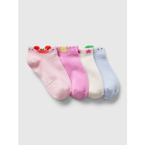 Gap对可爱的袜子无抵抗力~海洋生物点缀 婴儿、小童袜4双