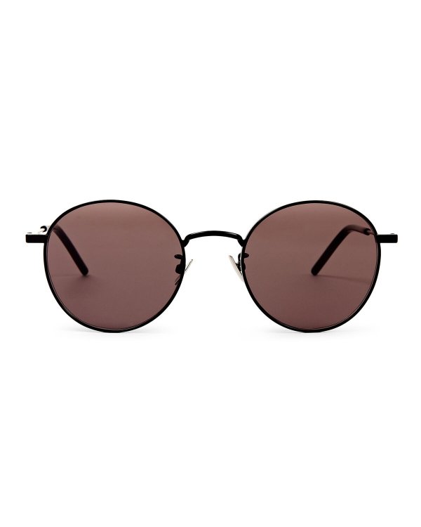 SL250 Matte Black Round Sunglasses