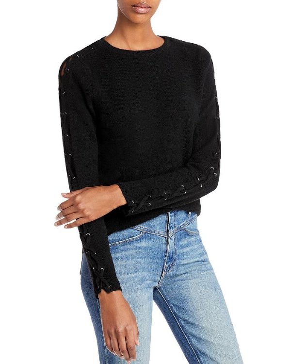 Lace Up Cashmere Sweater - 100% Exclusive