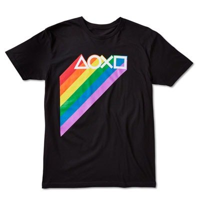 PlayStation Logo 彩虹图案 T恤