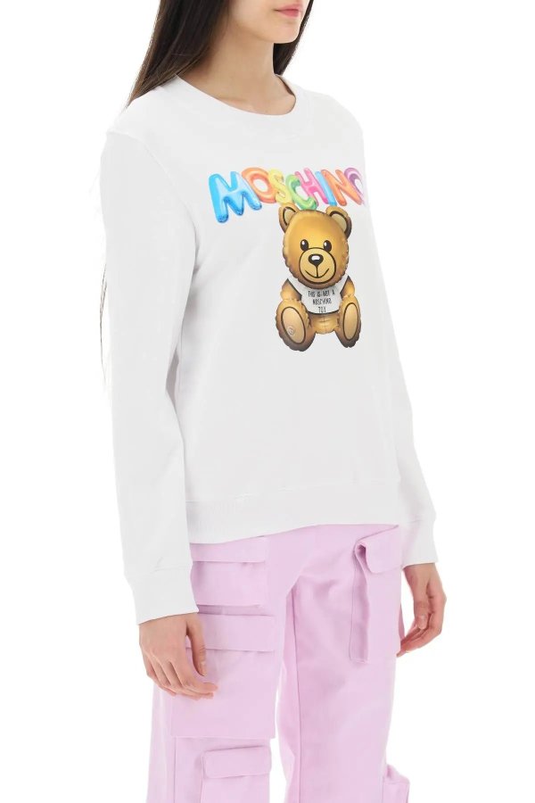 'Teddy bear' printed crew-neck sweatshirt Moschino