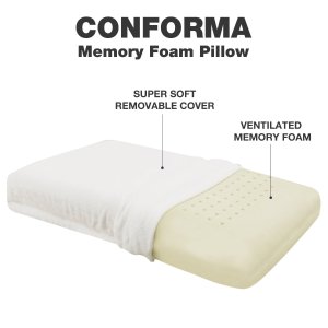 Classic Brands Conforma Memory Foam Pillow, Queen, Ventilated Memory Foam