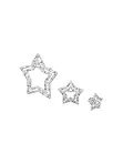 Stella Swarovski Crystal Rhodium-Plated 3-Piece Brooch Set