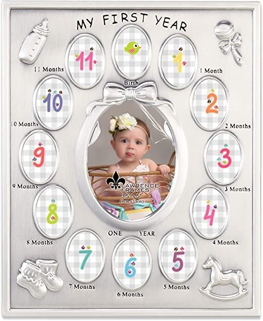 830080 Silver Plated My First Year Picture Frame