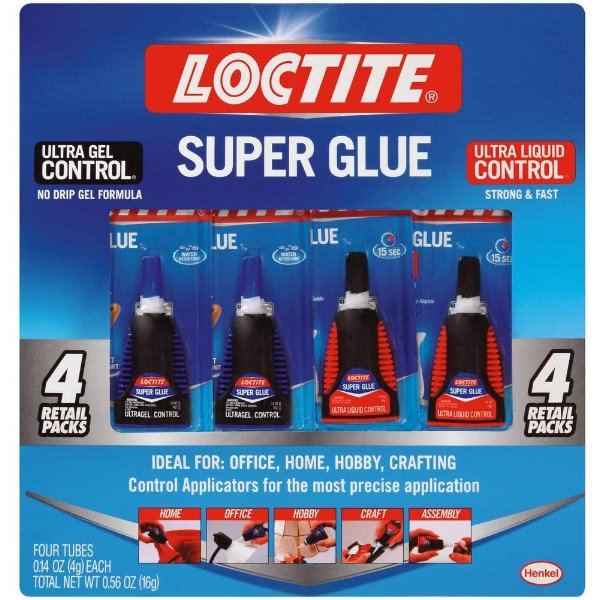 LOCTITEsuper glue胶水 4个装