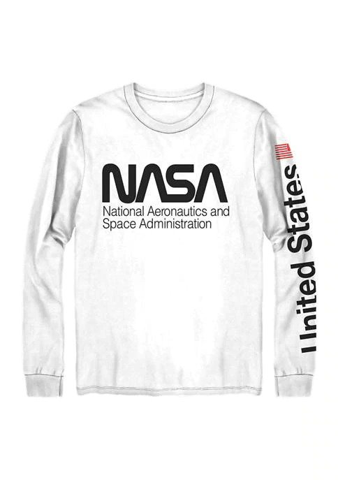 Long Sleeve NASA Graphic T-Shirt