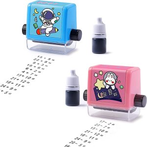Math Roller Stamps for Kids,2PCS Addition and Subtraction