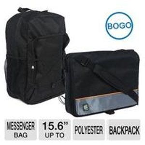 Eastwear T-Series 15.6" Messenger Laptop Bag+Laptop Backpack 
