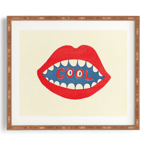 Cool Mouth Framed Wall Art