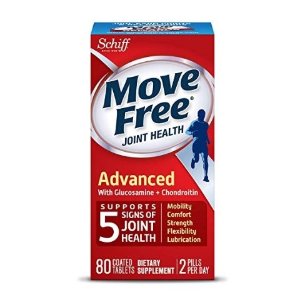 Move Free Triple Strength Glucosamine Chondroitin and Hyaluronic Acid Joint Supplement, 80 Count