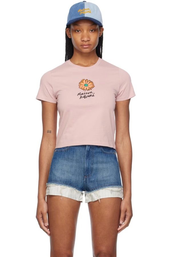 Pink Floating Flower T-Shirt
