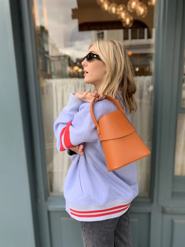 Gitana Sunset Orange Top handle Bag for Women