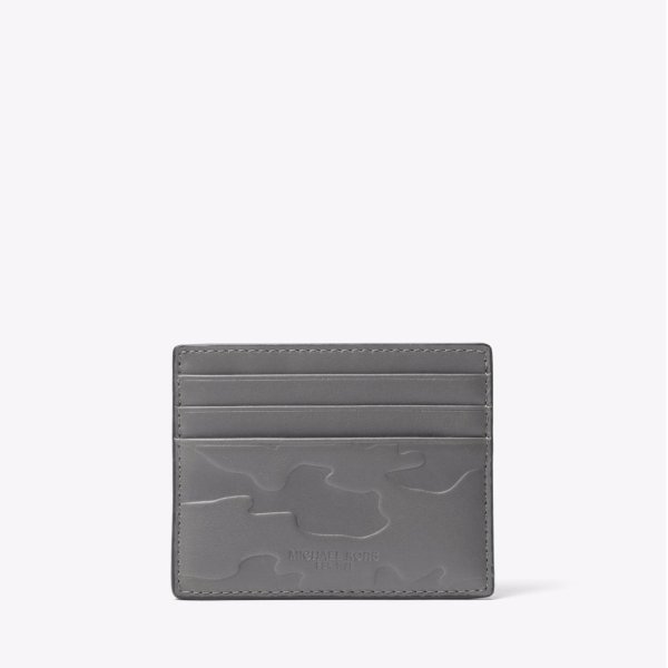 Odin Tall Embossed Leather Card Case