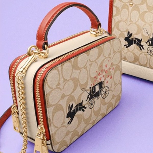 Lunar New Year Box Crossbody In Signature Canvas With Rabbit And Carriage