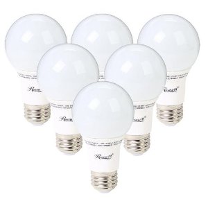 6 Pack A19 Non-Dimmable LED Light Bulb, E26 Base @ Tanga