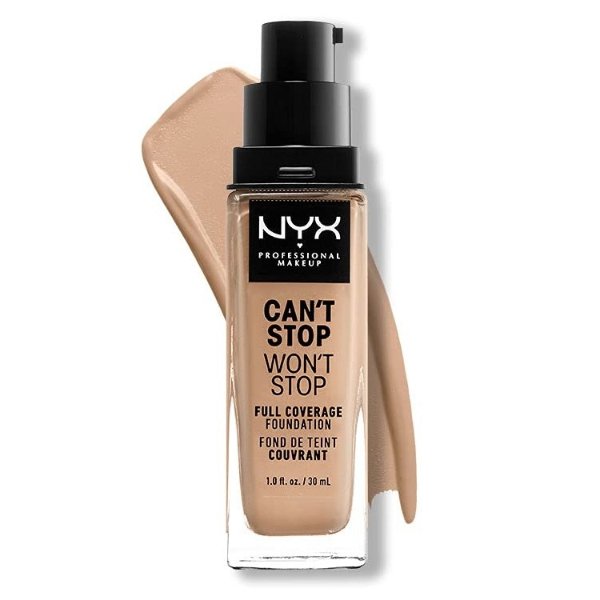 Can't Stop Won't Stop Foundation, 24h Full Coverage Matte Finish - Medium Olive