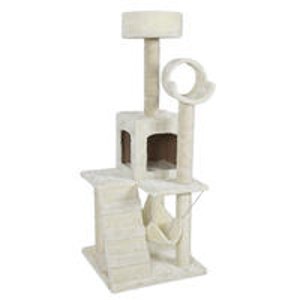 Deluxe 52" Cat Tree Tower Condo Scratcher Furniture Kitten House Hammock
