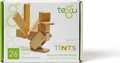 26 Piece Tegu Discovery Magnetic Wooden Block Set, Tints
