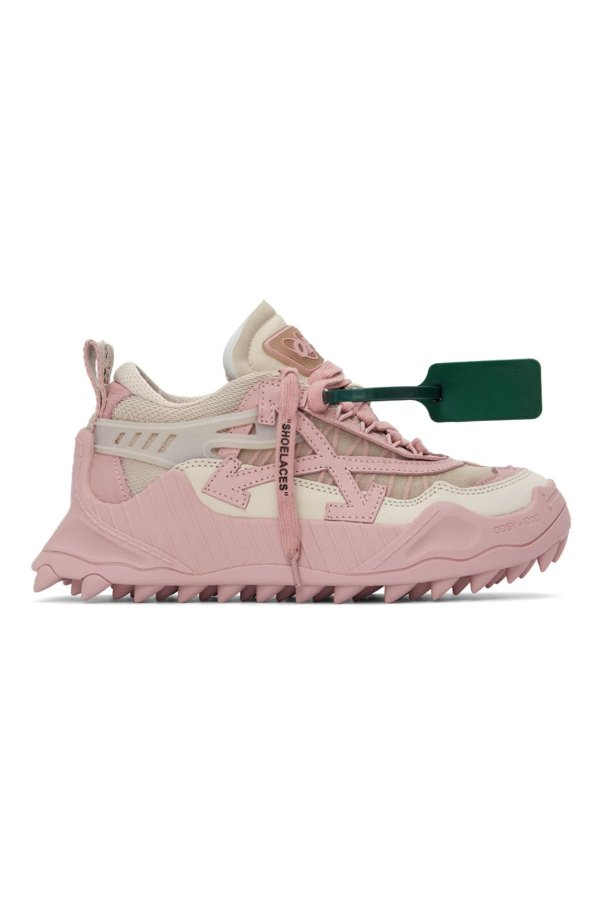 Beige & Pink Odsy 1000 Sneakers