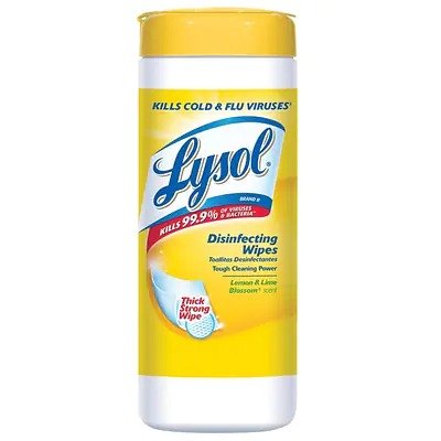 Lysol® Disinfecting Wipes, Micro-Lock Fibers, Citrus Scent, 35 Wipes/Canister (81145)