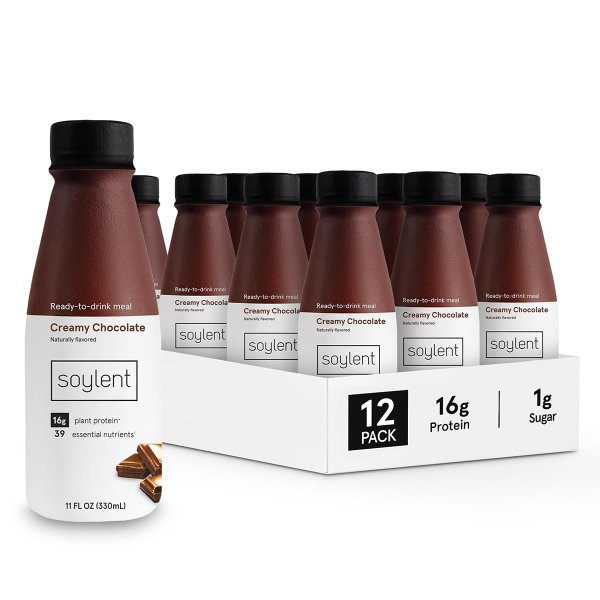 Soylent Chocolate Meal Replacement Shake 11oz, 12 Pack