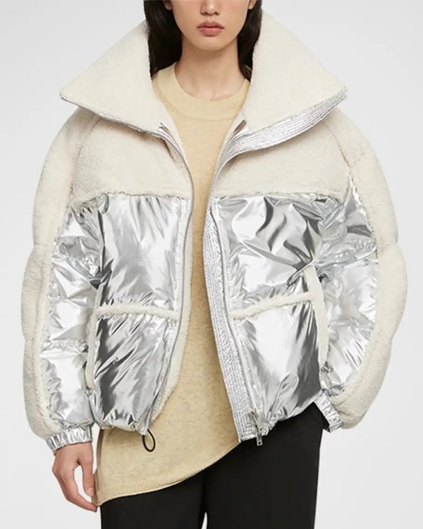 Elmira Metallic Sherpa Puffer Jacket