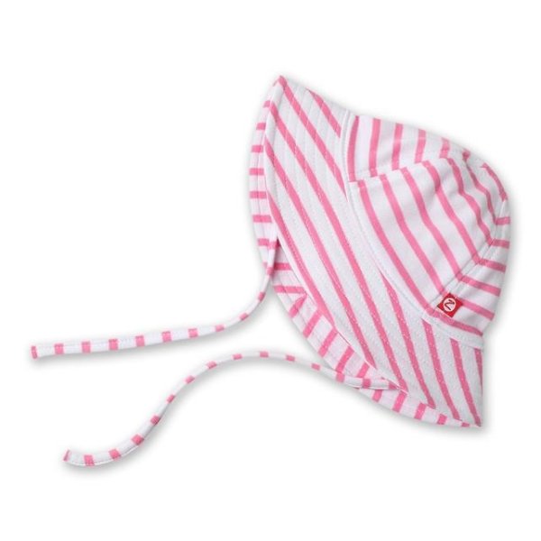 Breton Stripe Sun Hat - Hot Pink