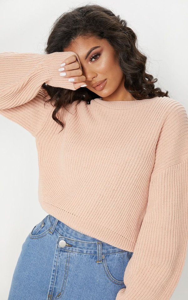 Blush Wide Sleeve Knitted Sweater