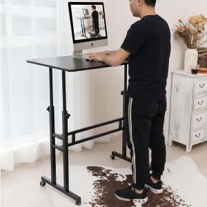 Akway Computer Desk Standing Desk with Wheels 39.4 x 23.6