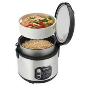 Aroma 20-Cup (Cooked) Digital Rice Cooker and Food Steamer (Stainless Steel)