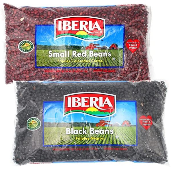 Black Beans, 4 lbs andSmall Red Beans, 4lbs. Bundle
