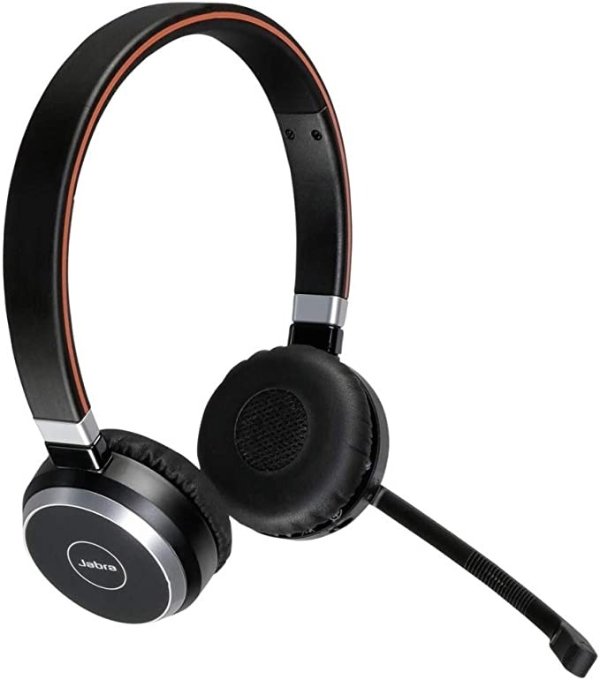 Evolve 65 MS Wireless Headset, Stereo – Includes Link 370 USB Adapter – Bluetooth Headset with Industry-Leading Wireless Performance, Advanced Noise-Cancelling Microphone, All Day Battery