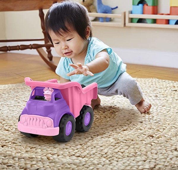 Toys Disney Baby Exclusive Minnie Mouse Dump Truck - Pretend Play, Motor Skills, Kids Toy Vehicle. No BPA, phthalates, PVC. Dishwasher Safe, Recycled Plastic, Made in USA.