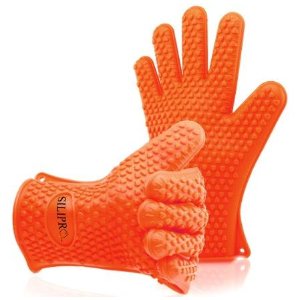 Silipro Heat Resistant Grilling Silicone BBQ Gloves for Cooking, Baking, Smoking, Grilling and Potholder