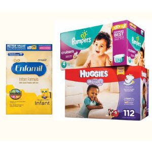 Diapers, Baby Wipes, Formula, Baby Food Popular Deals @ Various Stores