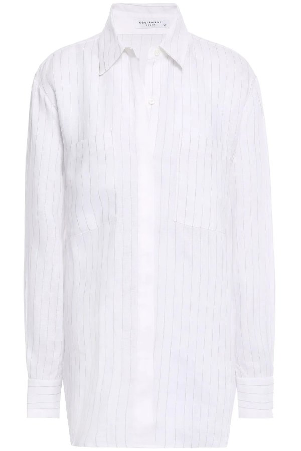 Aceline pinstriped linen shirt