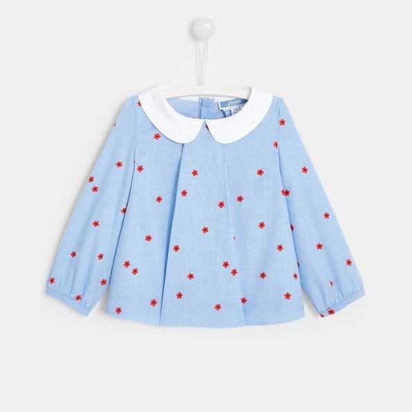 Toddler girl floral print blouse