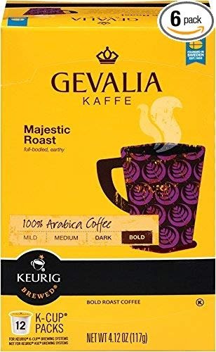 Majestic Roast K Cup Pods, 72 Count (6 Boxes of 12)