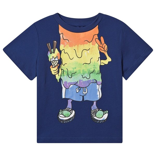 Blue Rainbow Paint Monster Trompe L´Oeil T-Shirt | AlexandAlexa