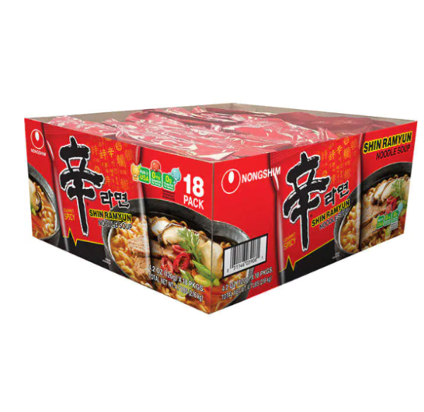 Shin Ramyun Noodle Soup, 4.2 oz, 18-count